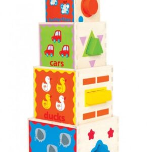 Hape Ξύλινη Πυραμίδα Με Κύβους E0413A