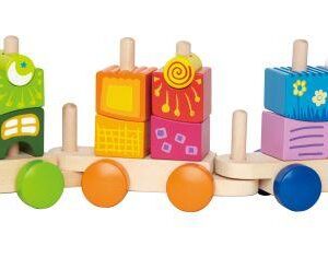 Hape Ξύλινο Τρένο Με Τουβλάκια E0417A