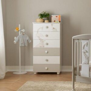 Συρταριέρα Settimino PALI Savana, χρώμα bianco/tor SGT3