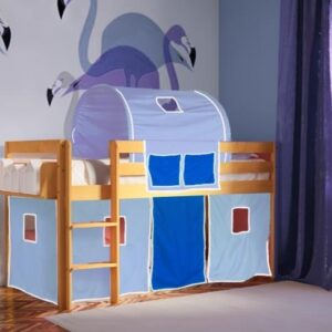 Υπερυψωμένο παιδικό κρεβάτι ECO φυσικό οξιά 400600