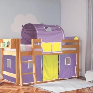 Υπερυψωμένο παιδικό κρεβάτι SMART PLUS φυσικό οξιά 610600