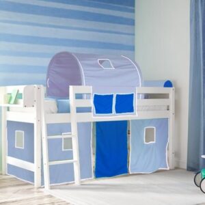 Υπερυψωμένο παιδικό κρεβάτι SMART PLUS λευκό οξιά 610400