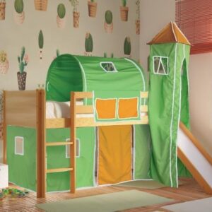 Παιδικό κρεβάτι με τσουλήθρα DREAM φυσικό οξιά 100700