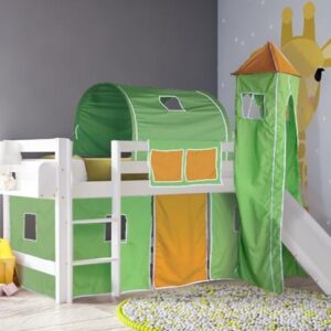 Παιδικό κρεβάτι με τσουλήθρα SMART λευκό οξιά 600500