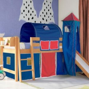 Παιδικό κρεβάτι με τσουλήθρα SMART PLUS φυσικό οξιά 610700