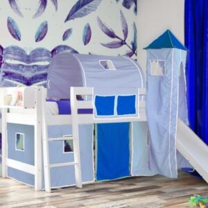 Παιδικό κρεβάτι με τσουλήθρα SMART PLUS λευκό οξιά 610500