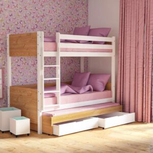 Παιδική κουκέτα KING λευκό οξιά 580400