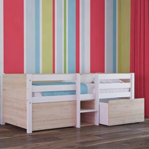 Παιδικός καναπές κρεβάτι QUEEN λευκό οξιά 580600