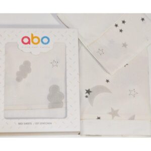 Σετ σεντόνια κρεβατιού Moon Grey ABO 8073-110