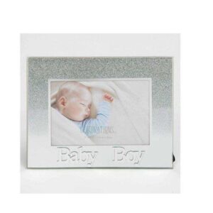 Γυάλινη Κορνίζα Silver Glitter Baby Boy BR7505900