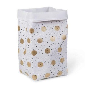 Κουτί Αποθήκευσης 32*32*60 Childhome White Gold Dots BR72388
