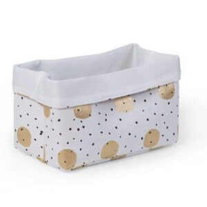 Κουτί Αποθήκευσης 32*20*20 Childhome White Gold Dots BR72389