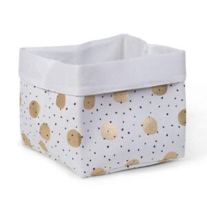 Κουτί Αποθήκευσης 32*32*29 Childhome White Gold Dots BR72391