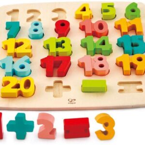 Hape Happy Puzzles Ξύλινο Παζλ Αριθμοί Chunky Number Math Peg E1550A