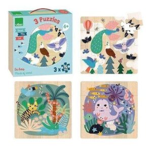 Vilac Ξύλινο Παιδικό Puzzle Γη, Θάλασσα & Ουρανός 48pcs VLC-8536