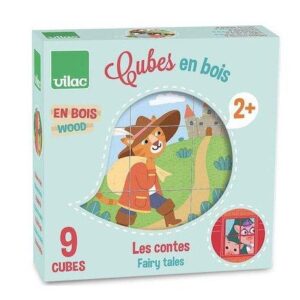 Vilac Κύβοι Ξύλινοι - Παραμύθια 9pcs, VLC-2407