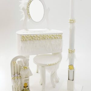 Feathers & Pearls Κουτί | Λαμπάδα | Λαδοσέτ K22-020