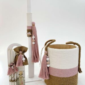 Basket Pink Κουτί | Λαμπάδα | Λαδοσέτ K22-014