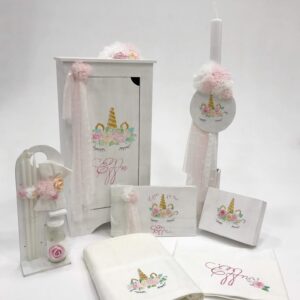 Flower Unicorn Κουτί | Λαμπάδα | Λαδοσέτ K18-040