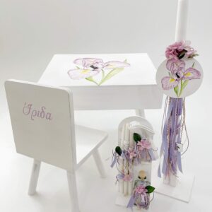 Purple Flower Κουτί | Λαμπάδα | Λαδοσέτ K22-033