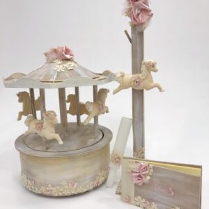Vintage Chic Carousel Κουτί | Λαμπάδα | Λαδοσέτ K19-012