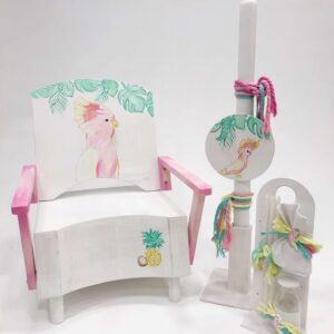Pink Cockatoo Κουτί | Λαμπάδα | Λαδοσέτ K20-019