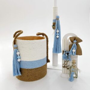 Basket Blue Κουτί | Λαμπάδα | Λαδοσέτ A22-025