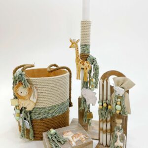 Basket Jungle Κουτί | Λαμπάδα | Λαδοσέτ A22-061