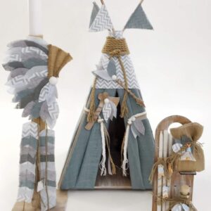 Blue Boy Teepee Κουτί | Λαμπάδα | Λαδοσέτ A18-028