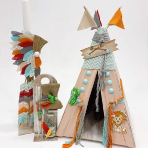 Lion Teepee Κουτί | Λαμπάδα | Λαδοσέτ A20-016