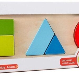 Hape Happy Puzzles Ξύλινο Παζλ Γεωμετρικά Σχήματα E1615A