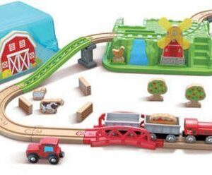 Hape Railway Ξύλινος Σιδηρόδρομος Countryside Bucket Set E3772A