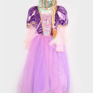 Den Goda Fen, Στολή Ραπουνζέλ, με πλεξίδα, 6-8 ετών DGF-66623