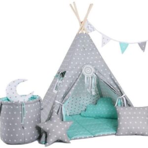 Elis Design Stars Παιδική Σκηνή Σετ με Μαξιλάρια Gray Blue 1761/LUX 1761/LUX