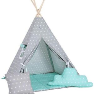 Elis Design Stars Παιδική Σκηνή Σετ με Μαξιλάρια Gray Blue 1761/STA 1761/STA