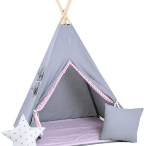 Elis Design Παιδική Σκηνή Σετ με Μαξιλάρια Gray Pink 1791/STA 1791/STA