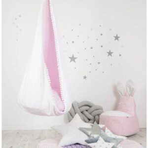 Elis Design Αιώρα Κρεμαστή Κούνια/Φωλιά White/Pink Eli Neli 4176 4176