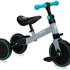 Momi Loris Ποδήλατο 4 Σε 1 Grey Turquoise 5900495035172 5900495035172