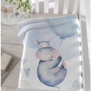 Piel Sa Sky Hippo 110X140 Κουβέρτα Κούνιας Blue 6309-1 6309-1
