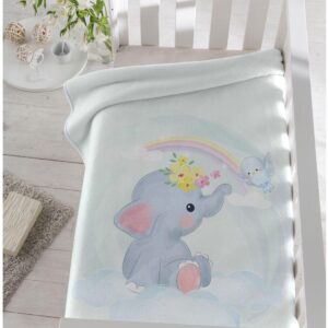 Piel Sa Baby Elephant 110X140 Κουβέρτα Κούνιας Blue 6310-1 6310-1