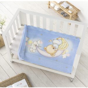 Piel Sa Sleepy Bear Κουβέρτα Αγκαλιάς 80X110 Blue 6375A 6375A