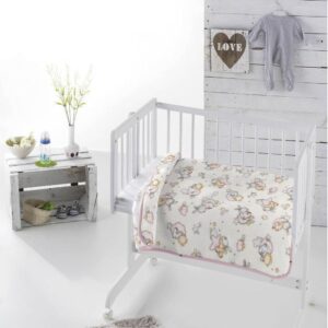 Piel Sa Ositos Nubes 80x90 Κουβέρτα Υπνόσακος 80x90 Pink 6379R 6379R