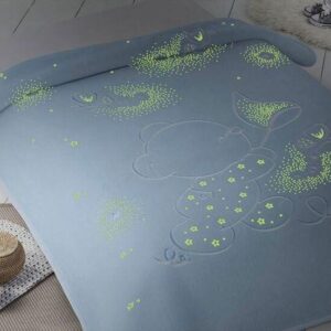 Piel Sa Bear 110X140 Κουβέρτα Κούνιας Φωσφοριζέ Blue 6854A 6854A