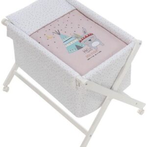 Interbaby Tipi Oso Σετ Λίκνο + Προίκα + Στρώμα Pink 92082-02 92082-02