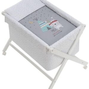 Interbaby Tipi Oso Σετ Λίκνο + Προίκα + Στρώμα Grey 92082-31 92082-31
