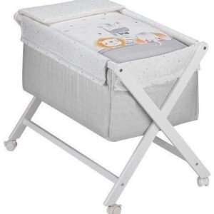 Interbaby Animales Σετ Λίκνο + Προίκα + Στρώμα Grey 92672 92672