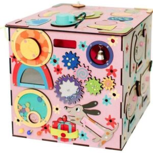 EliNeli Montessori Κύβος Δραστηριοτήτων με Led Pink 8595701757596 Eli Neli EN1118 EN1118