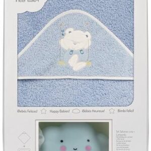 Interbaby Swing Μπουρνούζι Κάπα Σετ Με Λαμπάκι Νυκτός Blue NU1224-01 NU1224-01