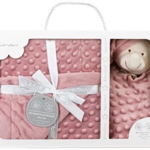 Interbaby Bear Κουβέρτα Αγκαλιάς 80X110 και Dou Dou Dark Pink PD001DP PD001DP