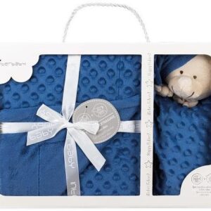 Interbaby Bear Κουβέρτα Αγκαλιάς 80X110 και Dou Dou Dark Navy Blue PD001NB PD001NB